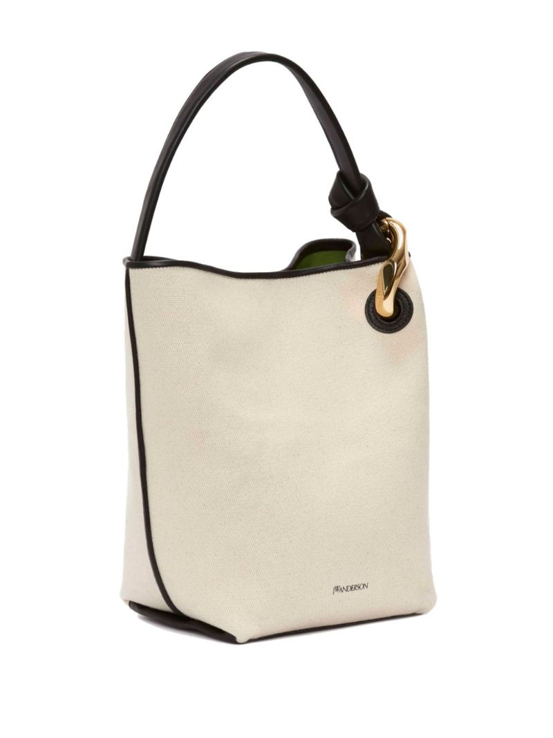 White Corner Bucket Canvas Bag