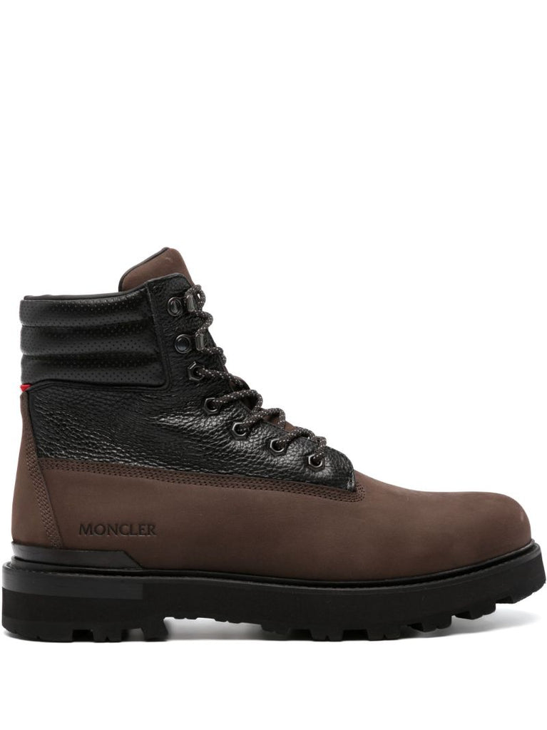Brown Peka Lace-up Leather Boots
