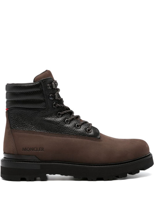 Brown Peka Lace-up Leather Boots