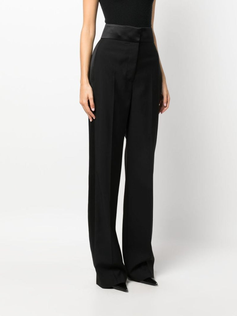 Black High-waisted Tailored Trousers