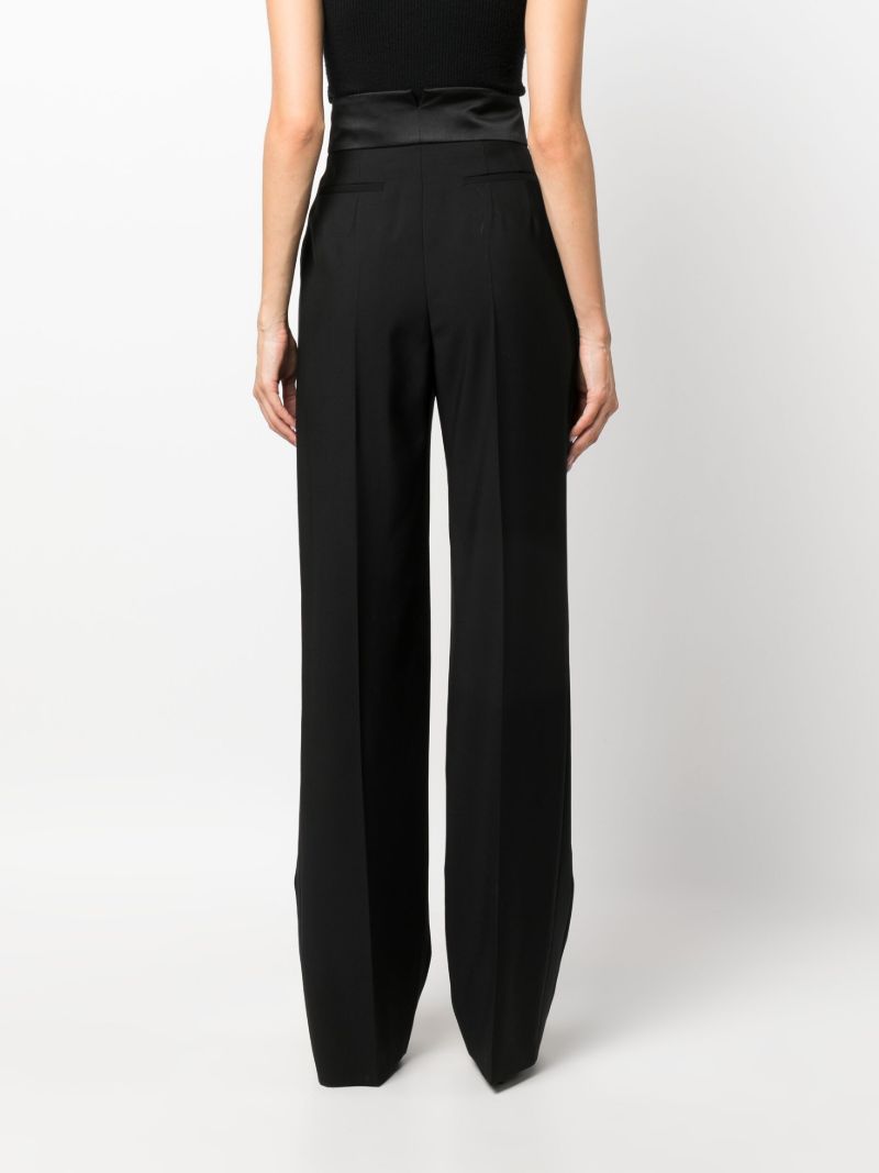 Black High-waisted Tailored Trousers