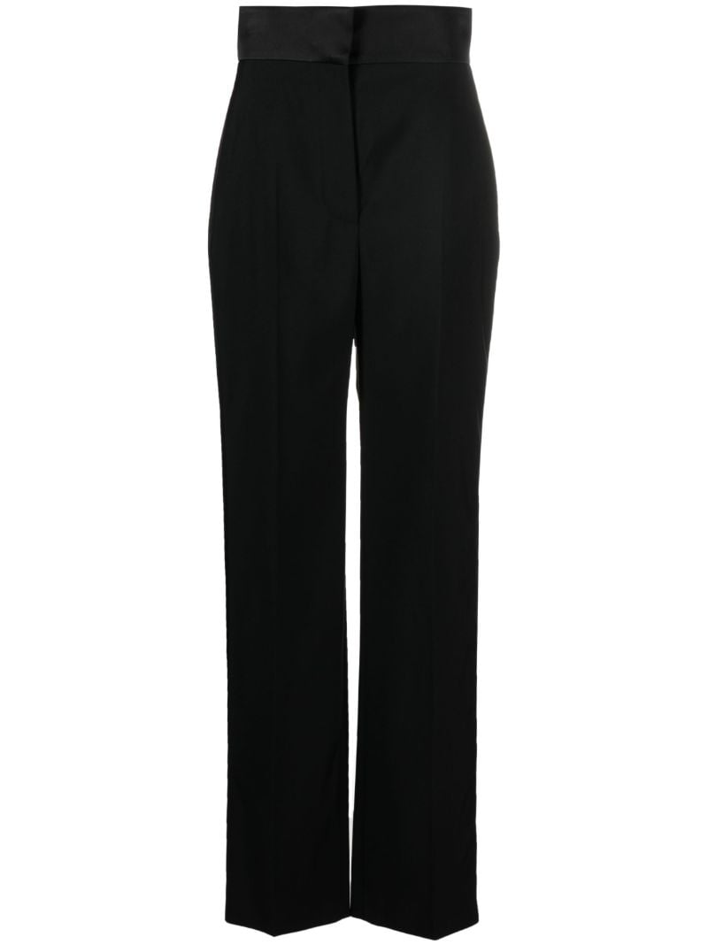 Black High-waisted Tailored Trousers