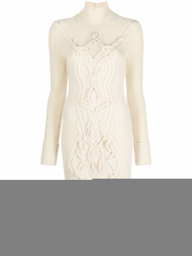 White Adrienne Embroidered Midi Dress