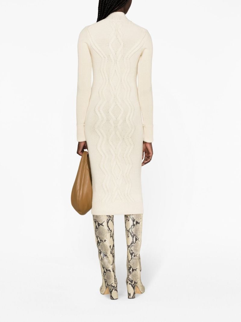 White Adrienne Embroidered Midi Dress