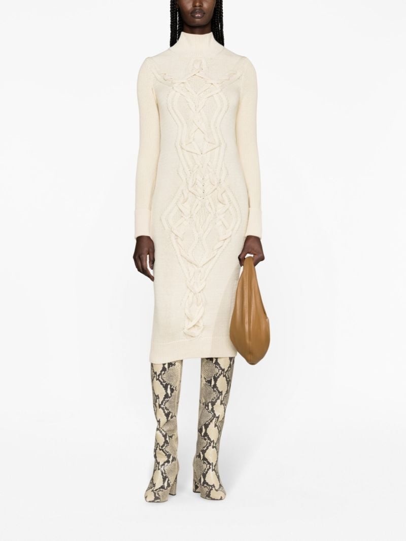 White Adrienne Embroidered Midi Dress