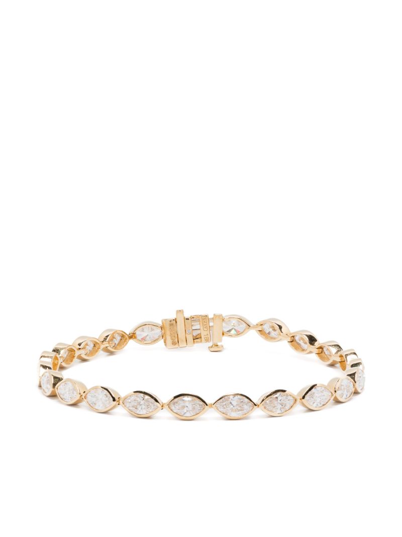 18k Yellow Gold Marquise East-west Tennis Bracelet