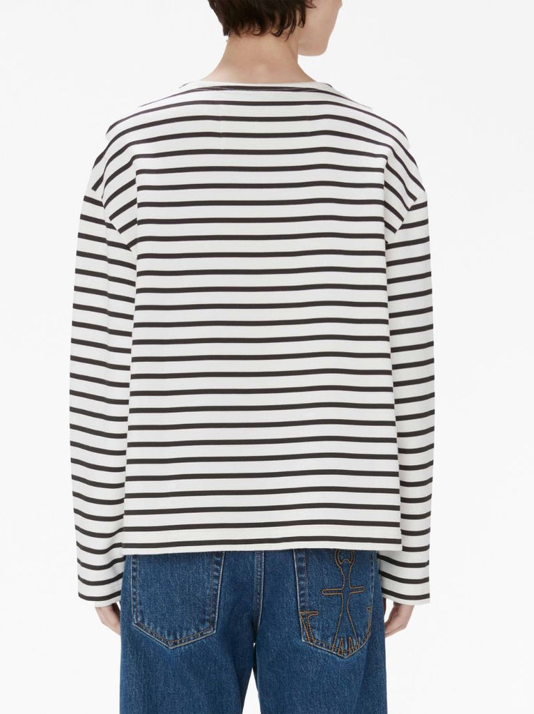 X Michael Clark White Striped Sweatshirt