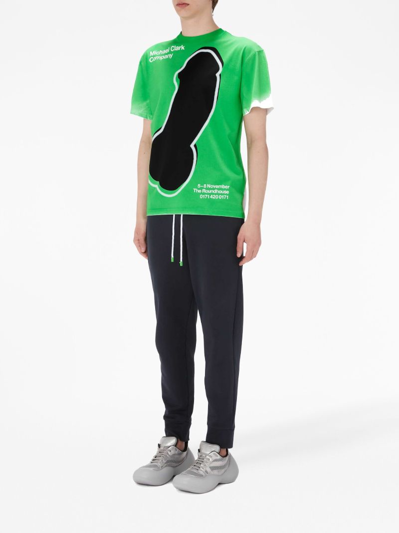 X Michael Clark Green Cotton T-shirt