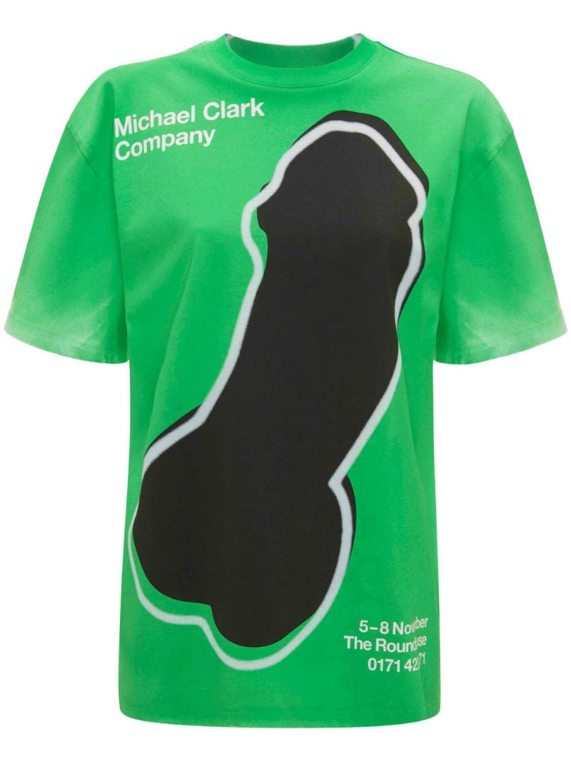 X Michael Clark Green Cotton T-shirt
