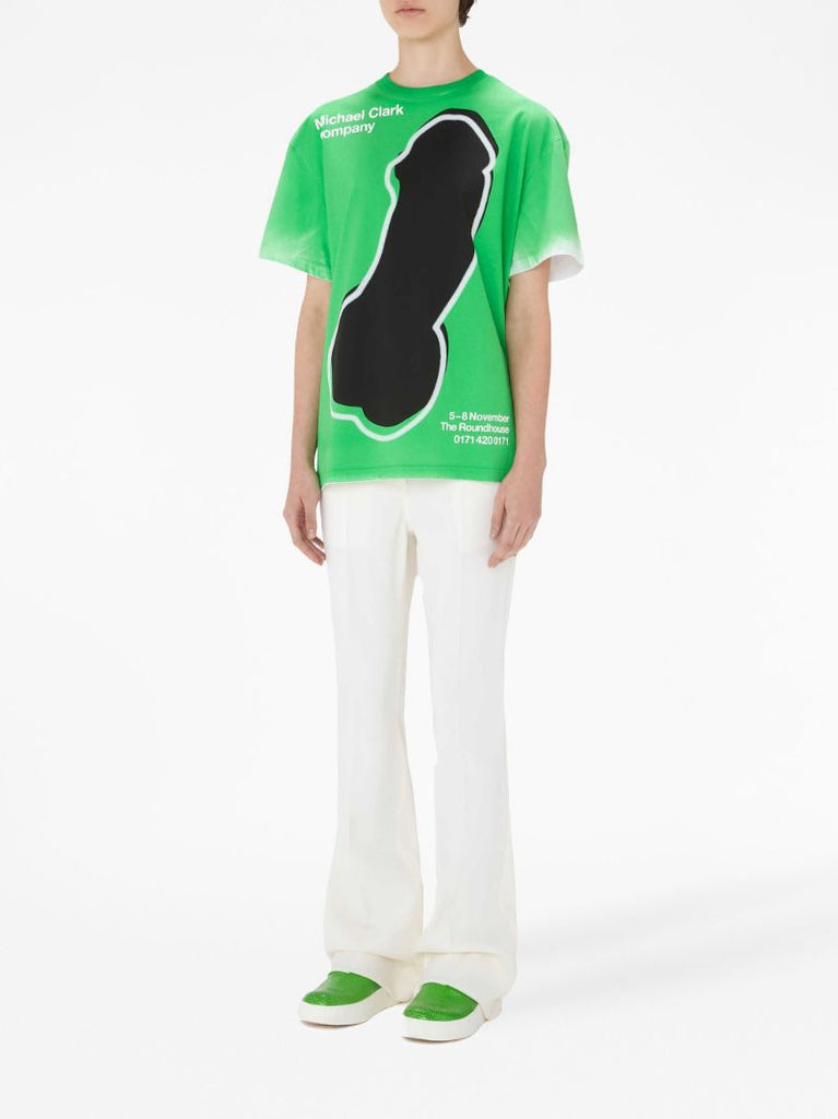 X Michael Clark Green Cotton T-shirt