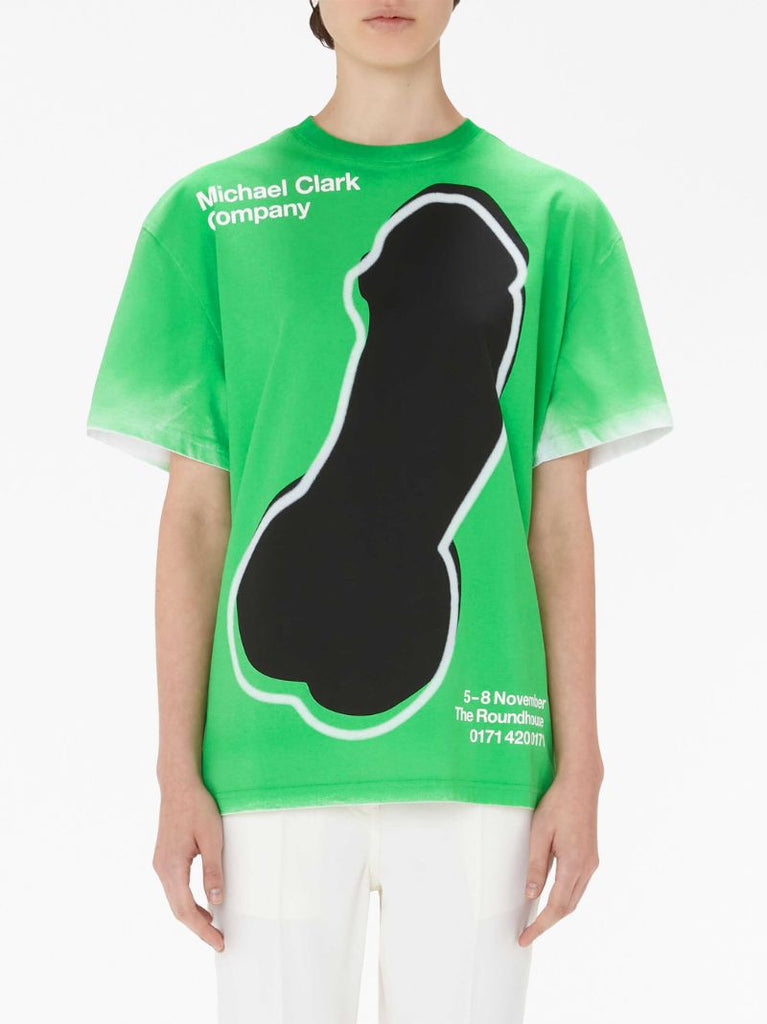 X Michael Clark Green Cotton T-shirt