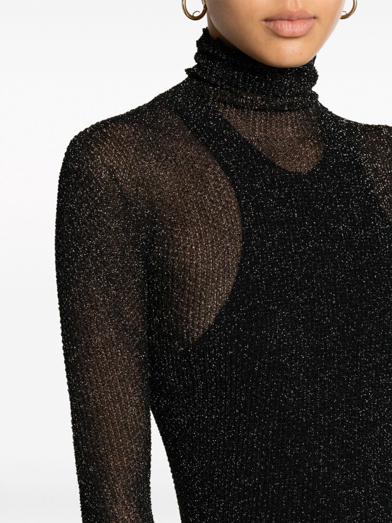 Black Ilies Mesh Midi Dress