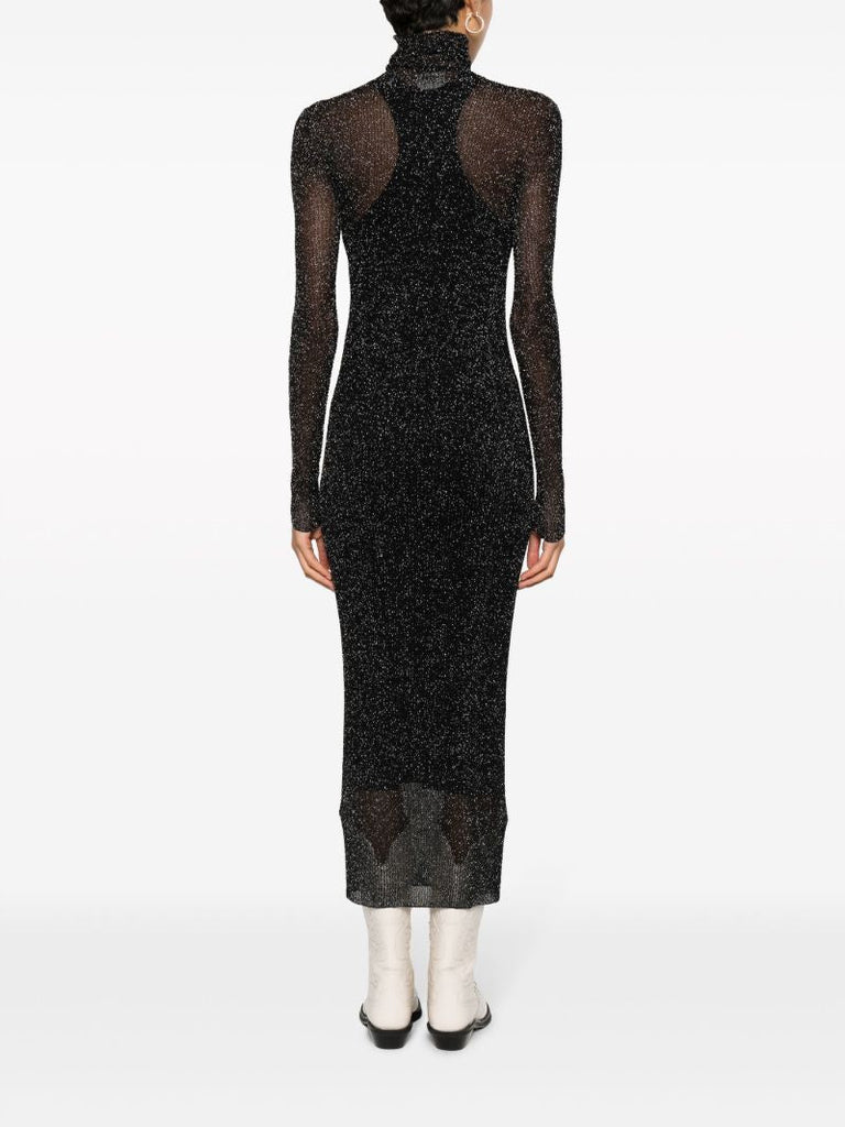Black Ilies Mesh Midi Dress