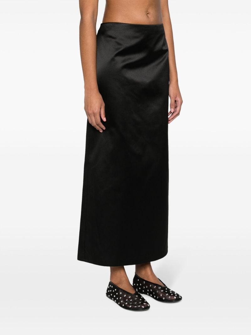 Black Silk-duchesse Maxi Skirt