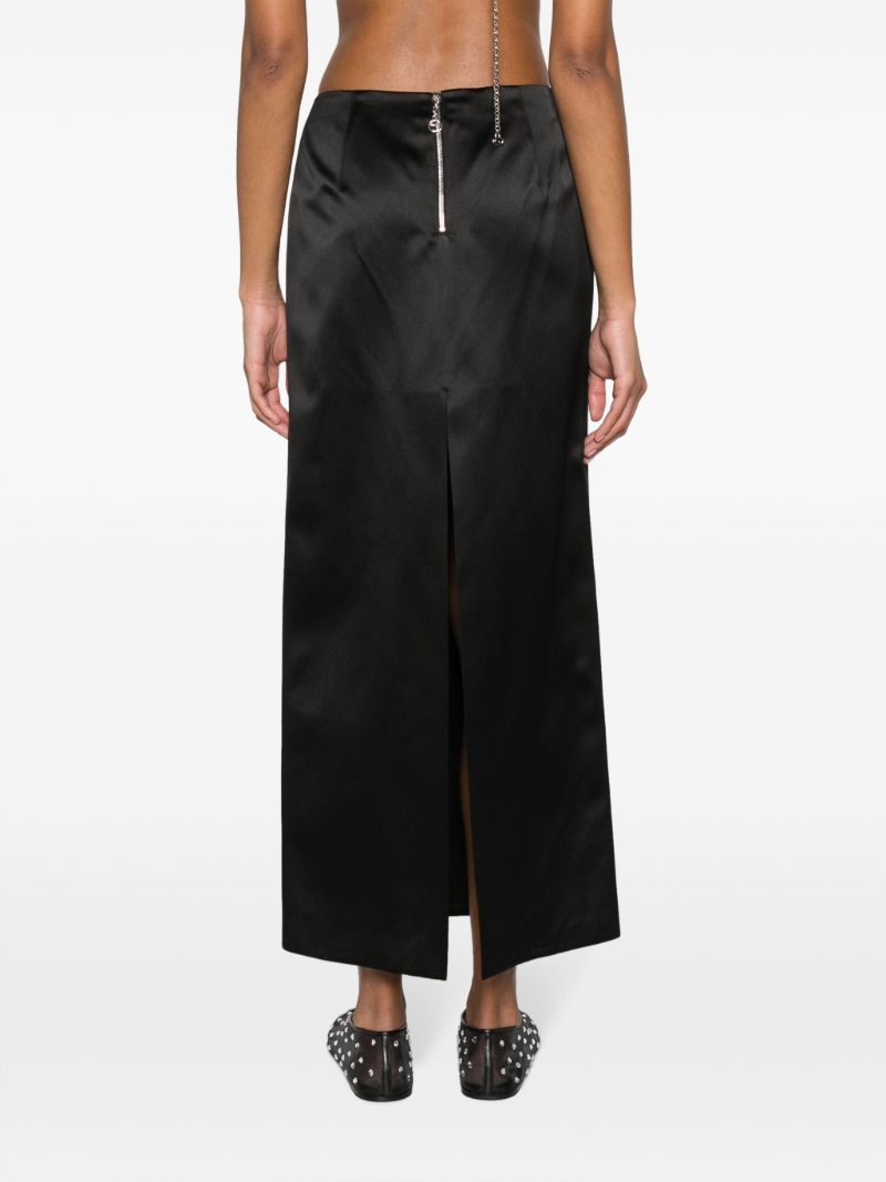 Black Silk-duchesse Maxi Skirt