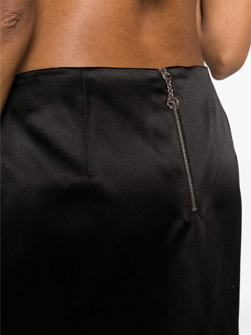Black Silk-duchesse Maxi Skirt
