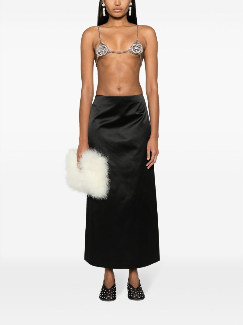 Black Silk-duchesse Maxi Skirt