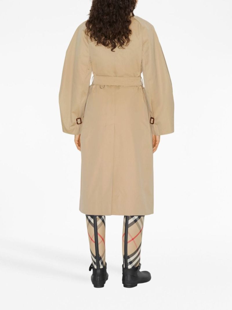 Neutral Cotton Gabardine Trench Coat