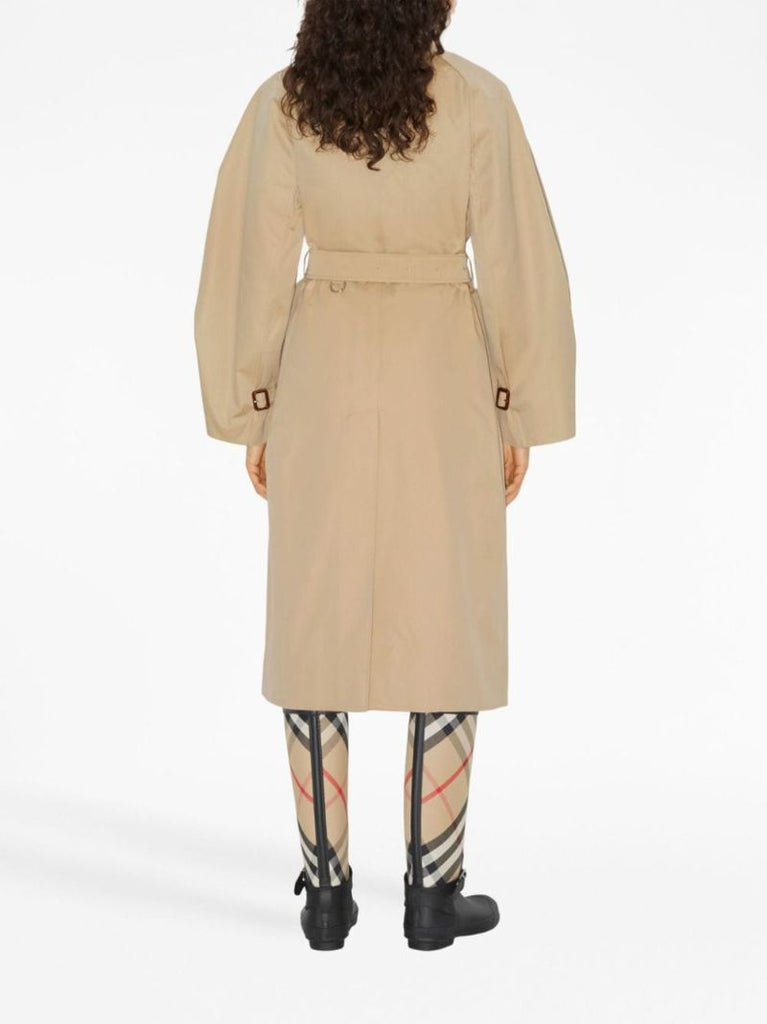 Neutral Cotton Gabardine Trench Coat