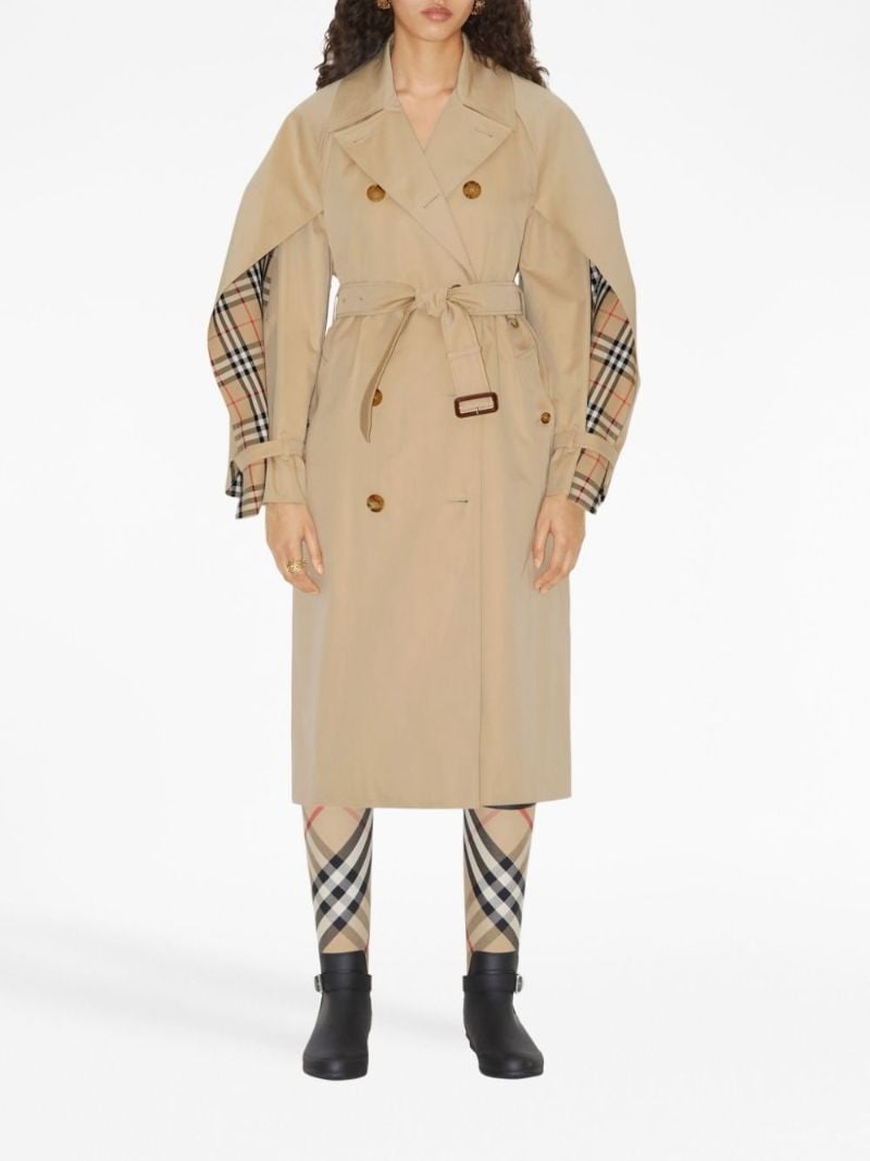 Neutral Cotton Gabardine Trench Coat