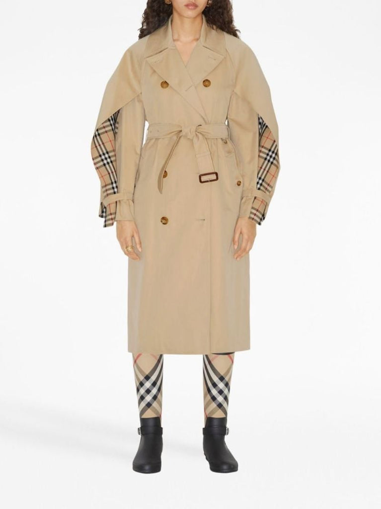 Neutral Cotton Gabardine Trench Coat