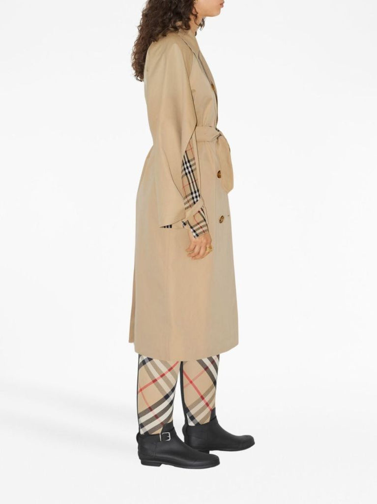 Neutral Cotton Gabardine Trench Coat