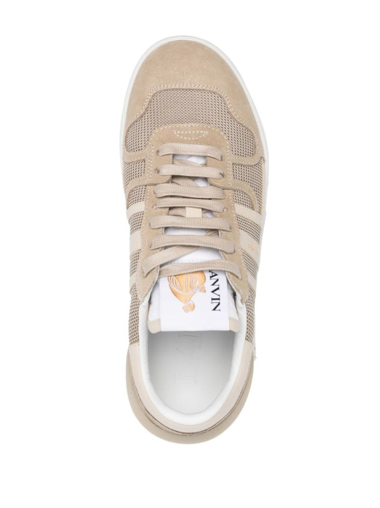 Neutral Clay Mesh and Suede Sneakers