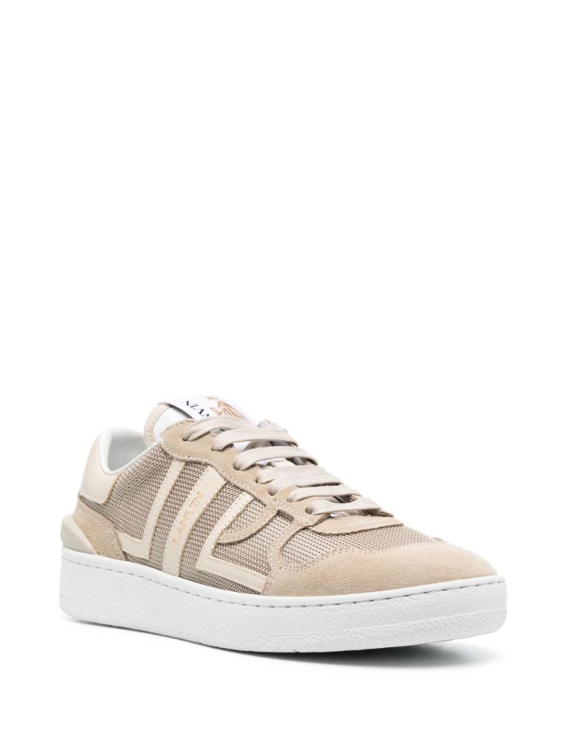 Neutral Clay Mesh and Suede Sneakers