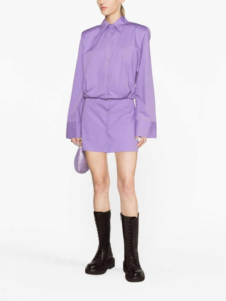 Purple Margot Cotton Mini Dress