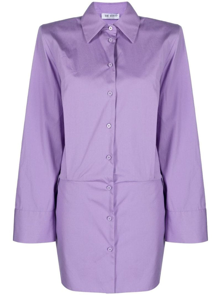 Purple Margot Cotton Mini Dress