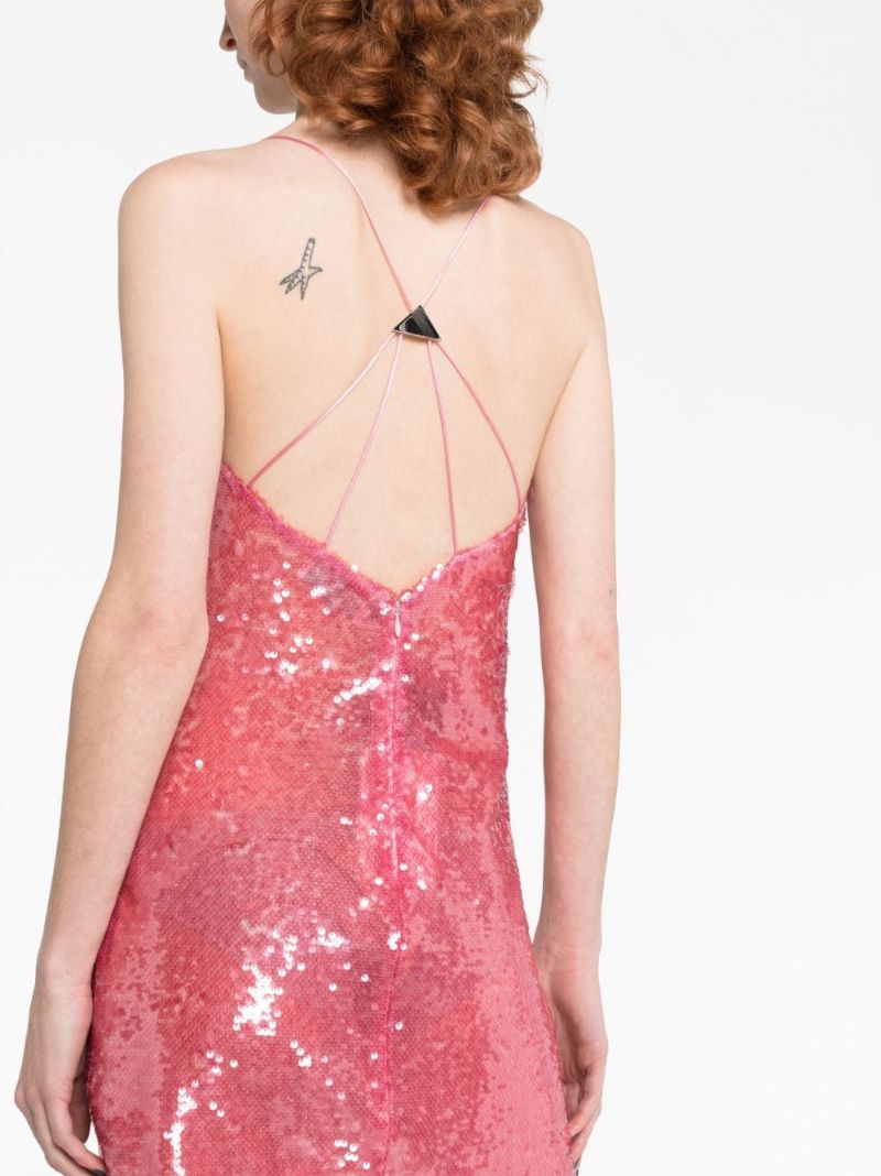Pink Fujiko Sequinned Mini Dress