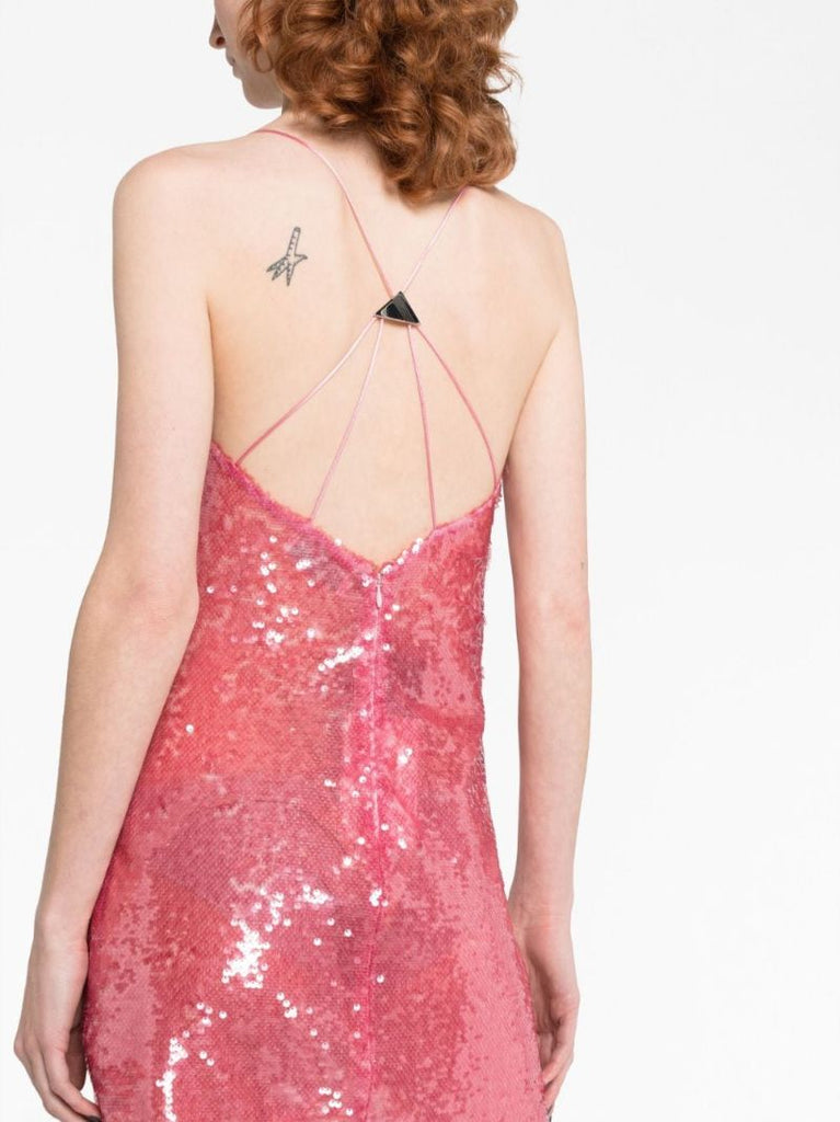Pink Fujiko Sequinned Mini Dress
