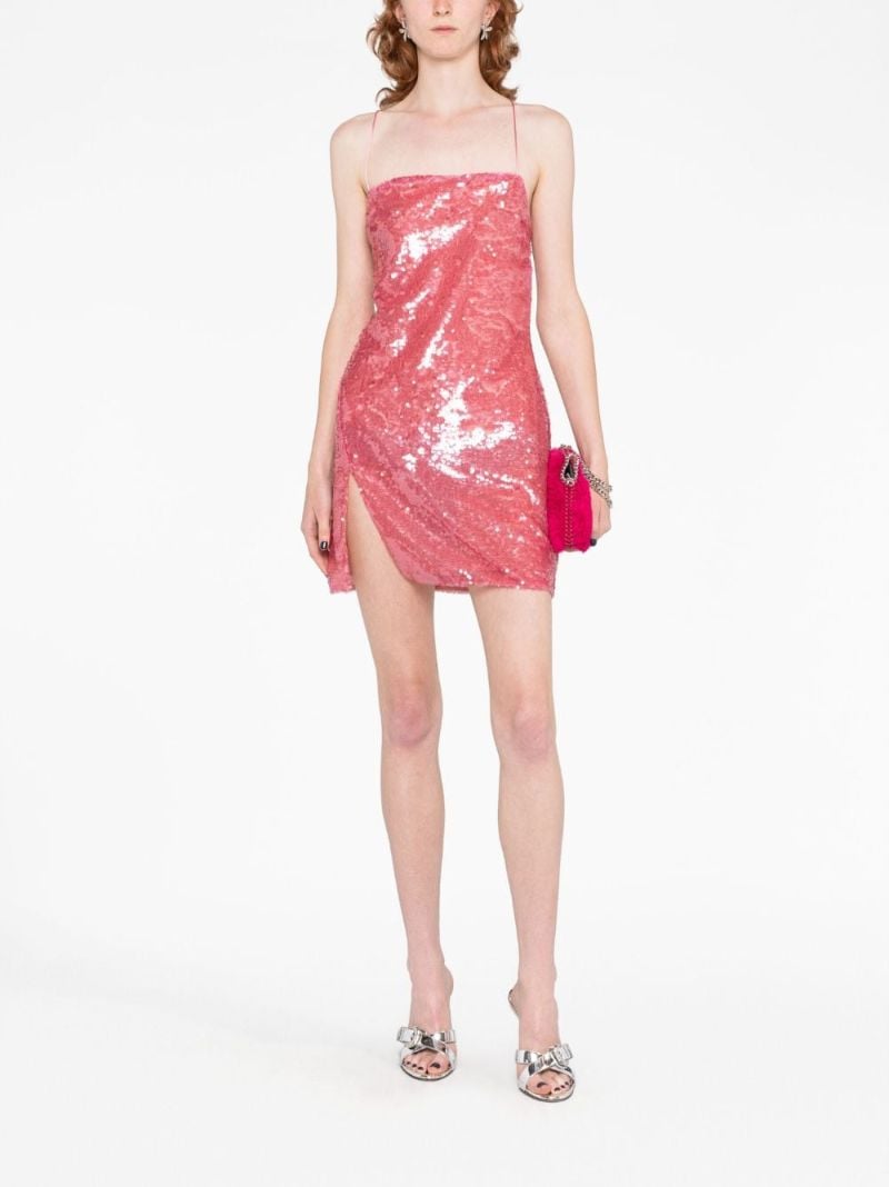 Pink Fujiko Sequinned Mini Dress