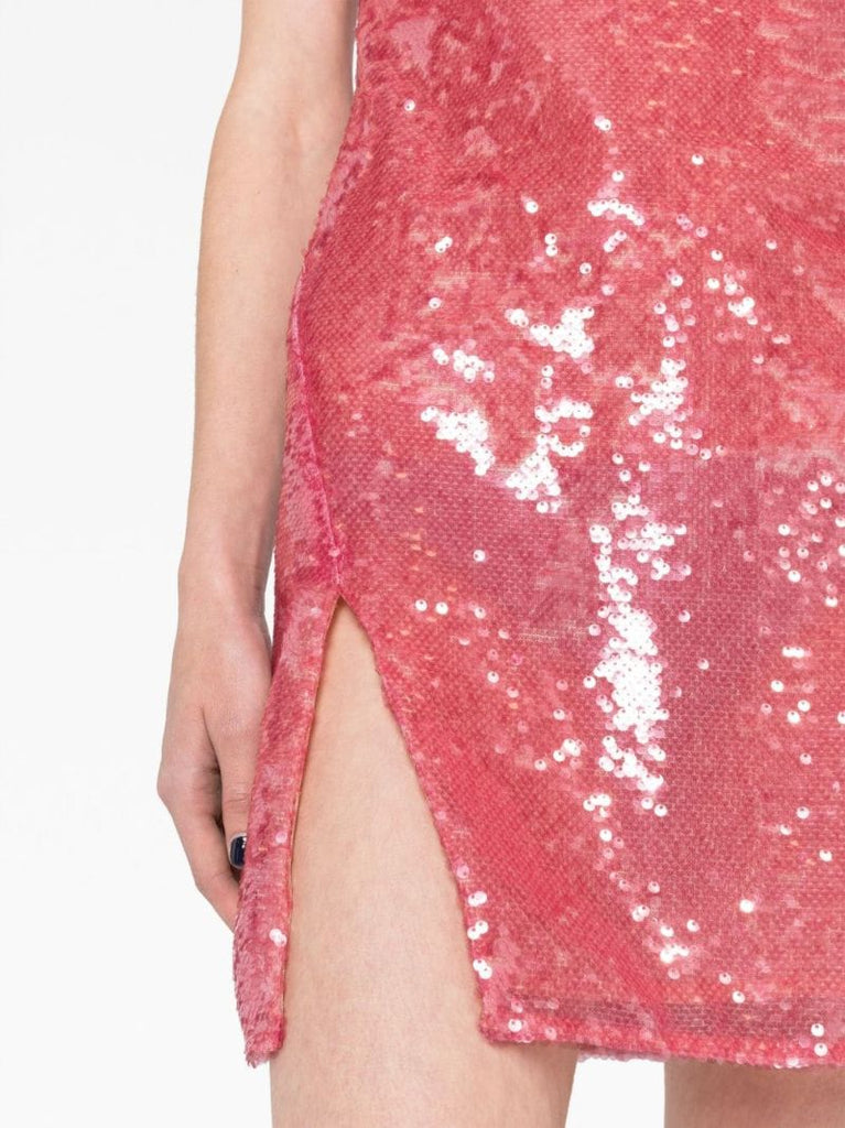 Pink Fujiko Sequinned Mini Dress