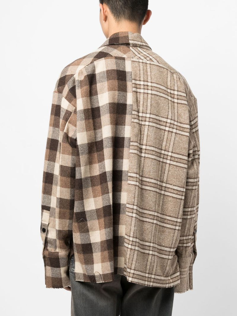 Brow Check-print Long-sleeve Shirt