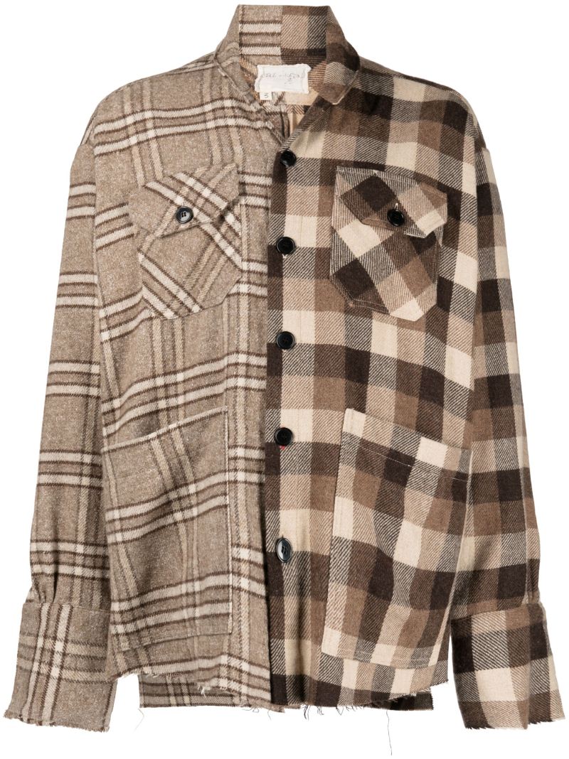 Brow Check-print Long-sleeve Shirt