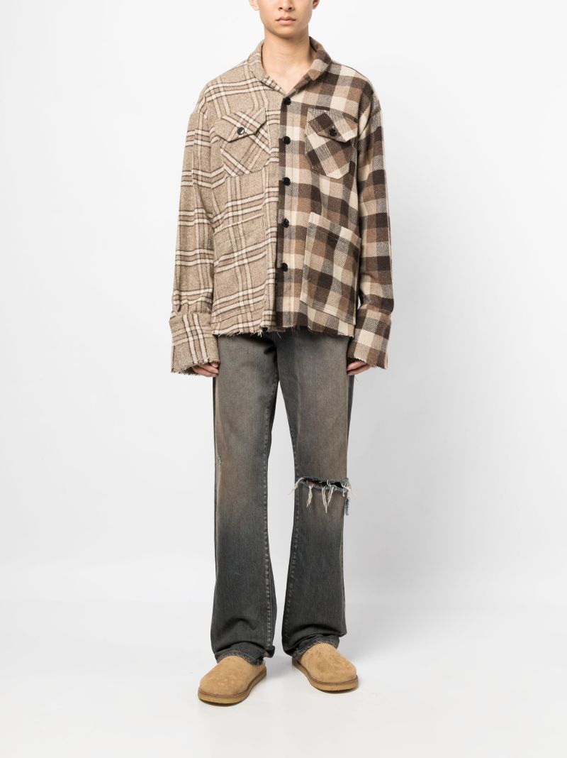Brow Check-print Long-sleeve Shirt