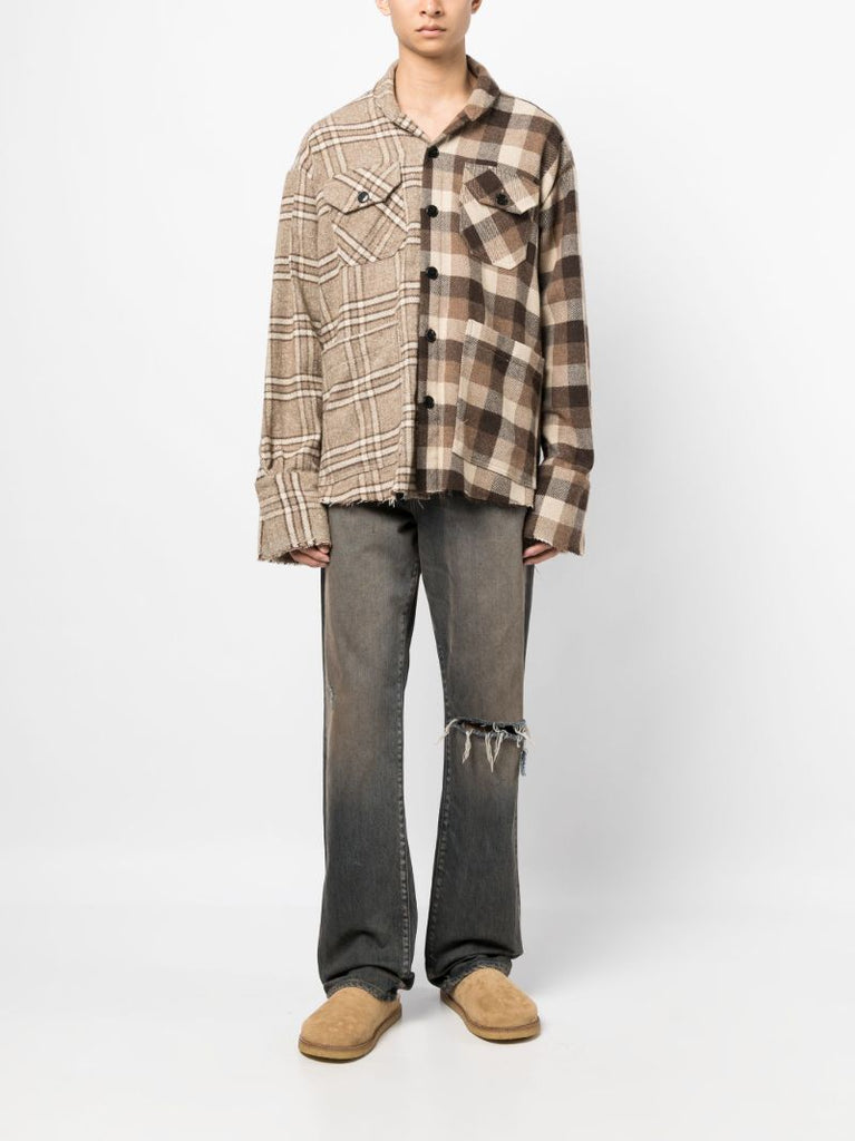 Brow Check-print Long-sleeve Shirt