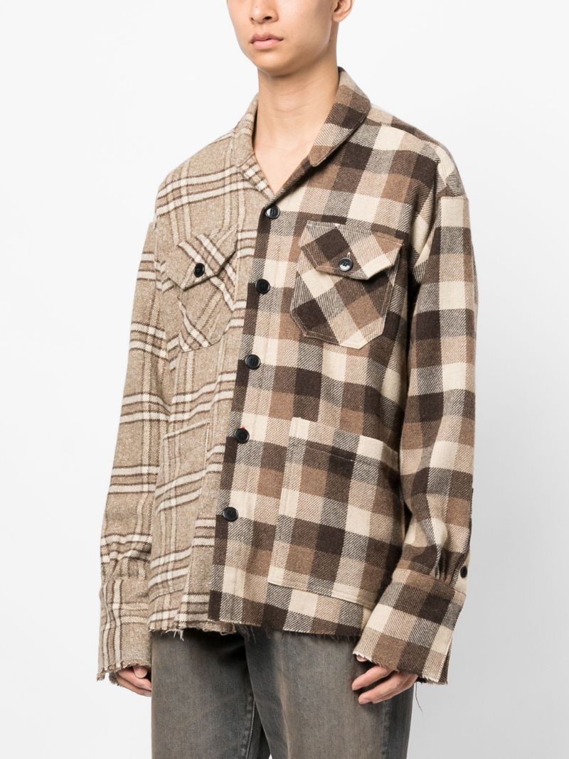 Brow Check-print Long-sleeve Shirt