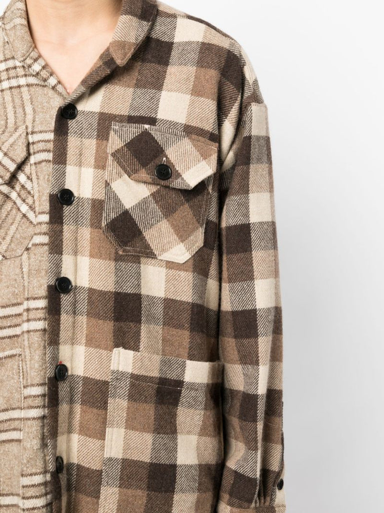 Brow Check-print Long-sleeve Shirt