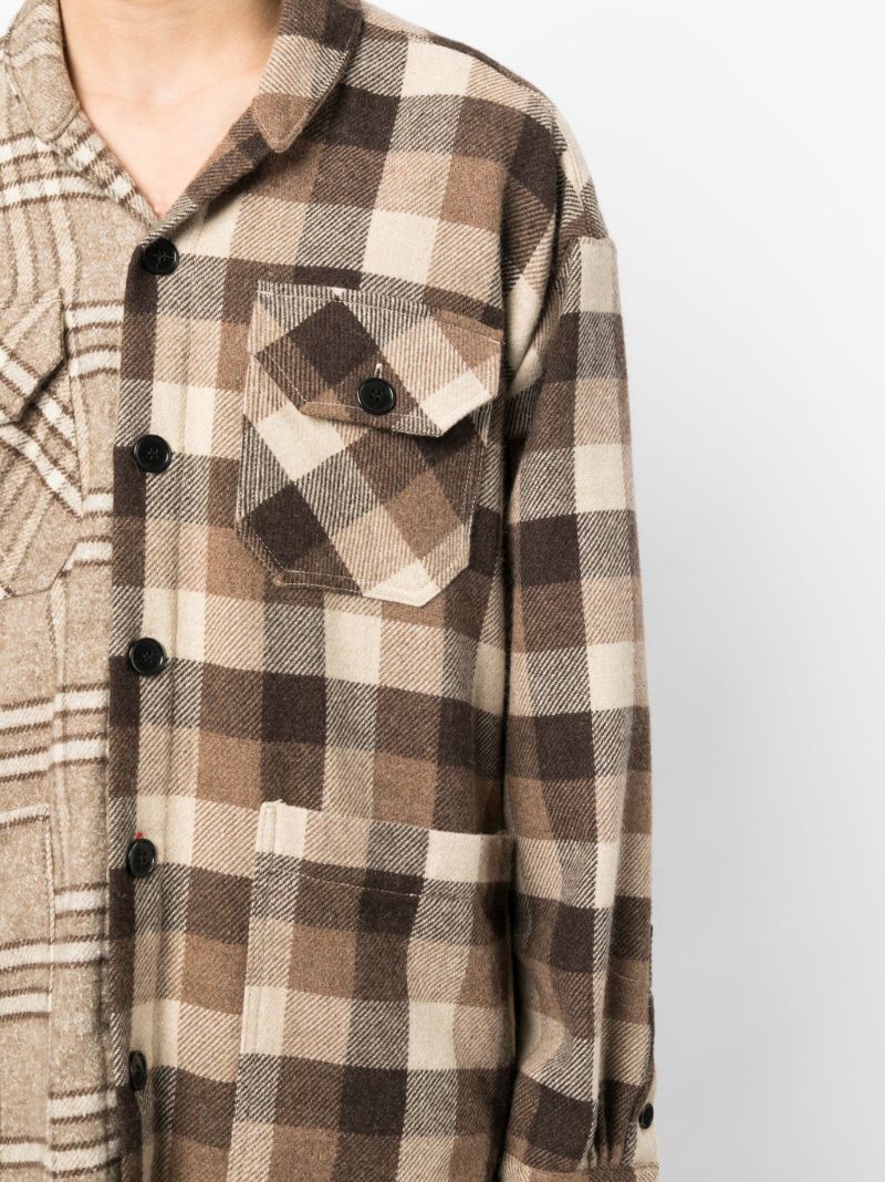 Brow Check-print Long-sleeve Shirt