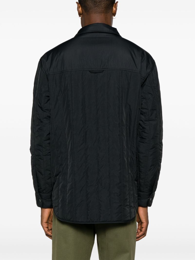 Black Carlyle Quilted Shirt Jacket