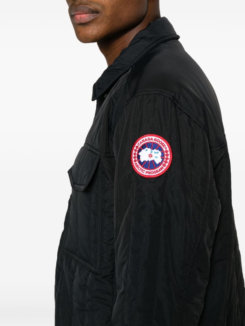 Black Carlyle Quilted Shirt Jacket