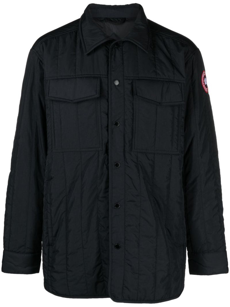 Black Carlyle Quilted Shirt Jacket