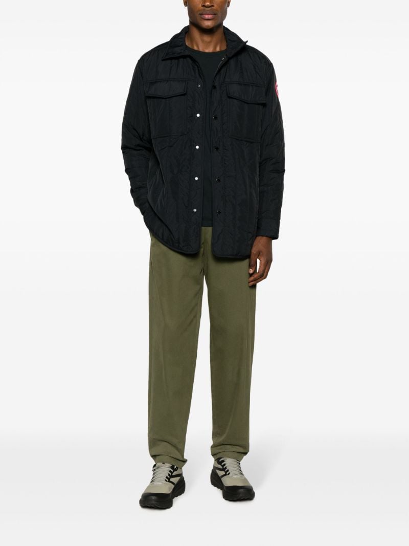Black Carlyle Quilted Shirt Jacket