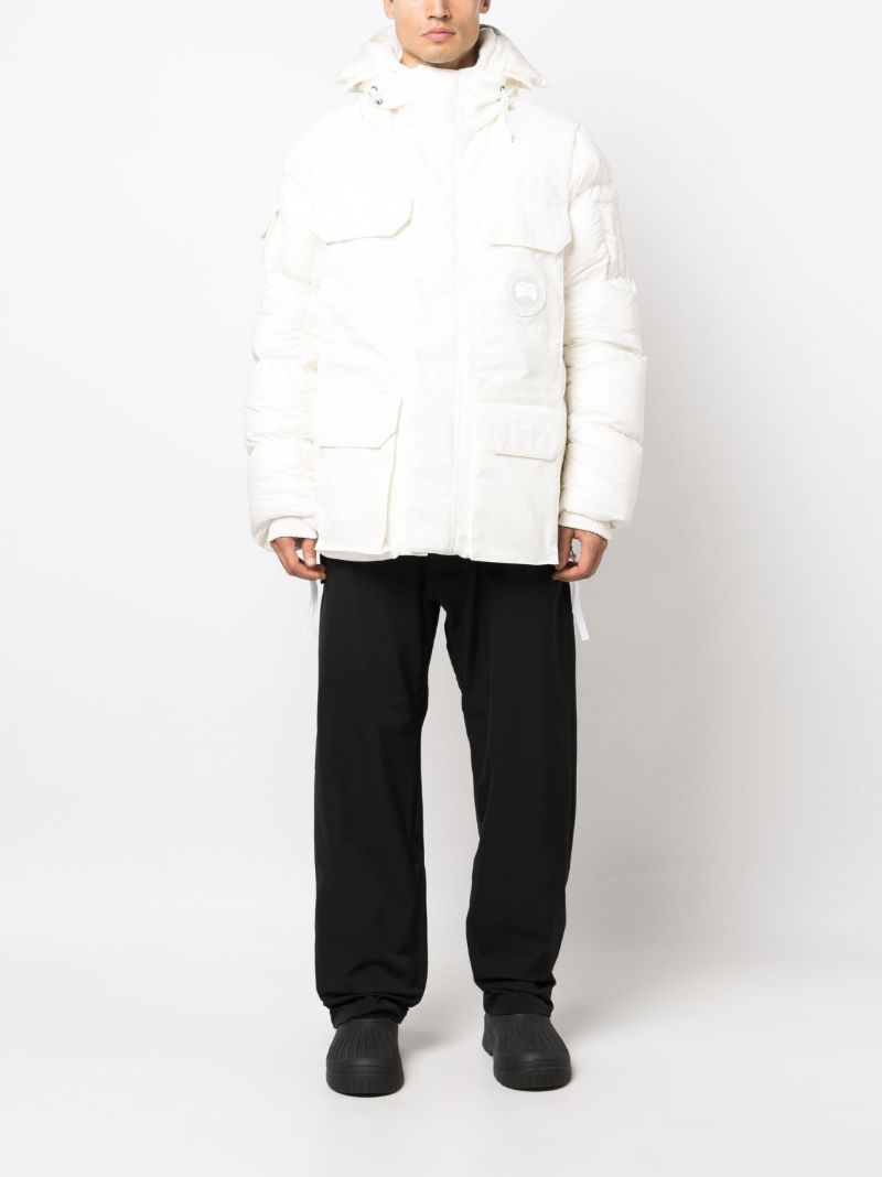 White Paradigm Expedition Hooded Quilted Coat