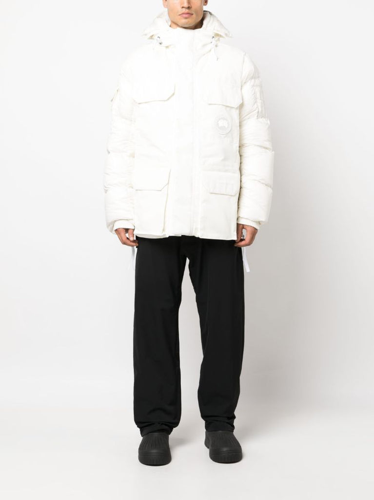 White Paradigm Expedition Hooded Quilted Coat
