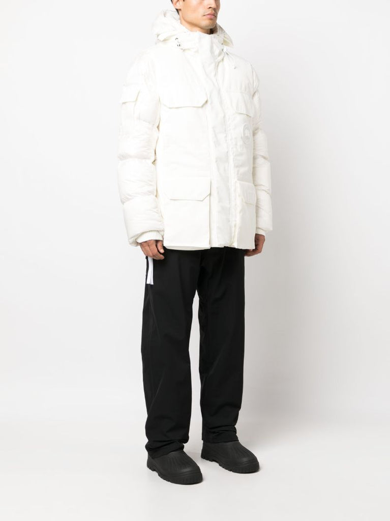 White Paradigm Expedition Hooded Quilted Coat