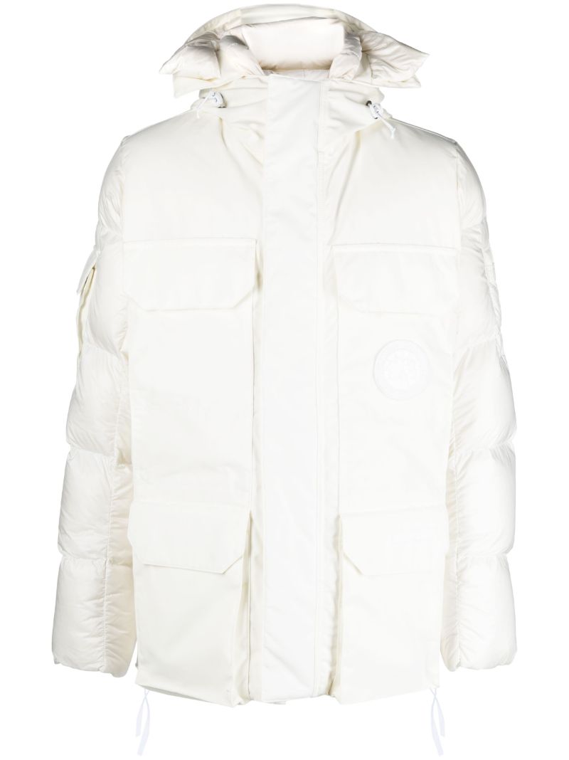 White Paradigm Expedition Hooded Quilted Coat