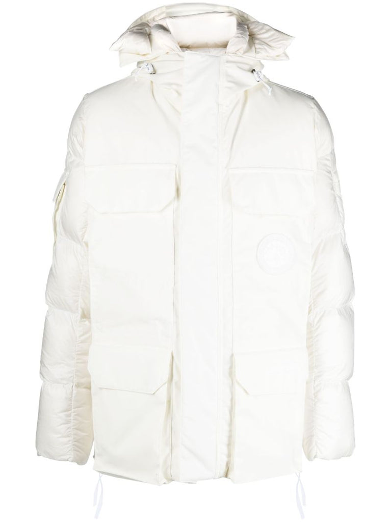 White Paradigm Expedition Hooded Quilted Coat